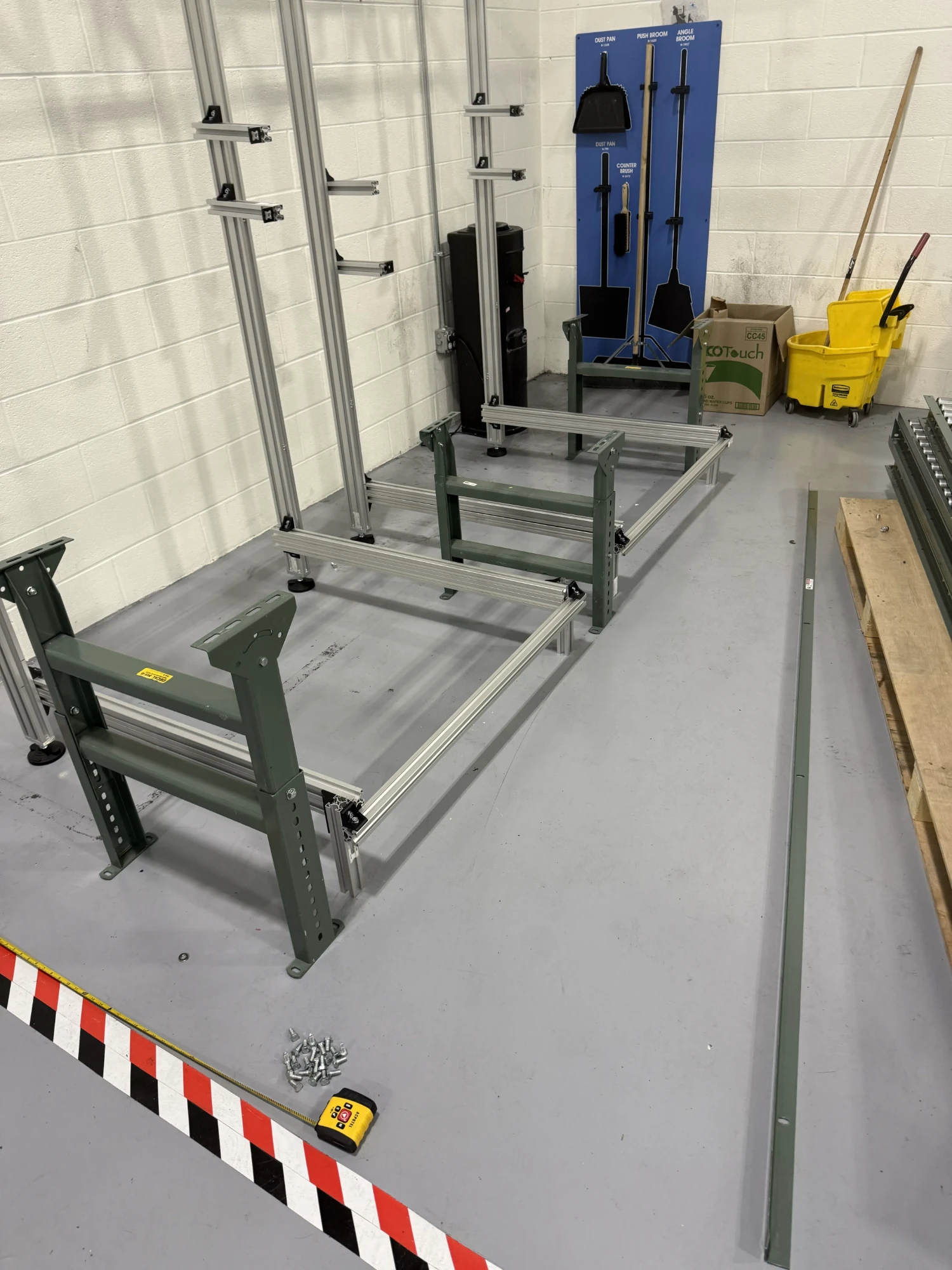 Conveyor stands and extrusion base frames